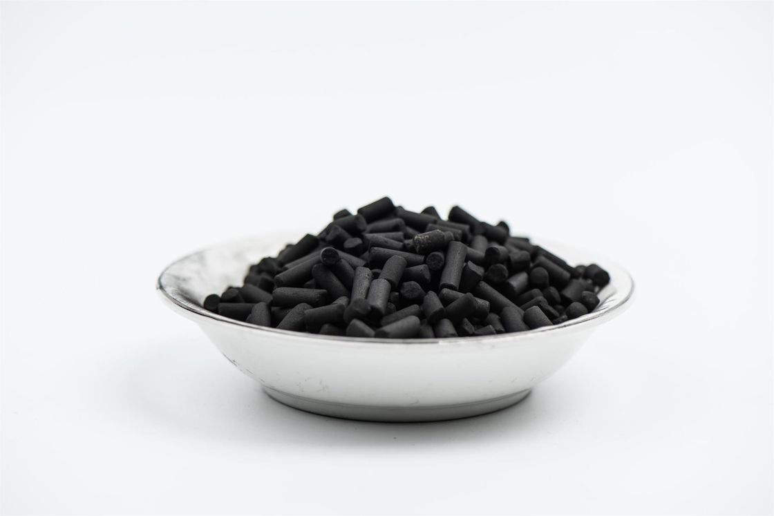Medium Size Extruded Activated Charcoal Pellets , Sulfur Loaded