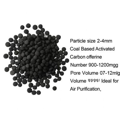 Particle size 2-4mm Coal Based Activated Carbon offering Iodine Number 900-1200mgg and Pore Volume 07-12mlg ideal for Air Purification